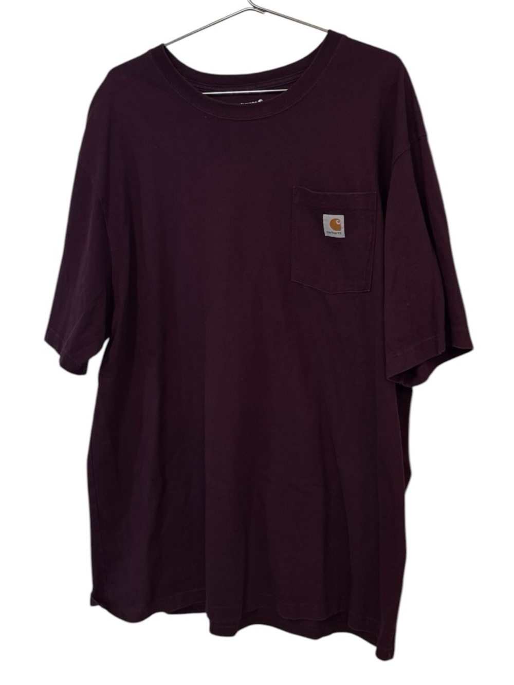 Carhartt Men’s Pocket T-Shirt in Deep Burgundy 2XL MINTY Loose Fit